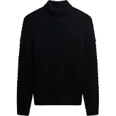 Superdry Jacob Cable Roll Neck Jumper - Navy - L