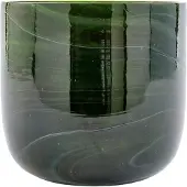 Pols Potten - Marbled maljakko marmoroitua lasia S 15,5 cm tummanvihreä