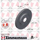 ZIMMERMANN Jarrulevy (1kpl) 540.5317.20