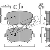 Fri.tech. FVR1644 BREMŽU UZLIKAS FDB1644 570.0