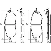 Bosch Jarrupalasarja (4kpl), levyjarru 0 986 495 156
