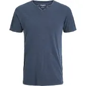Jack & Jones Jjesplit Neck Tee Ss Noos - Blue - M