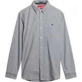 Superdry for man. M4011037A Classic Oxford L/S Shirt grey (L), Casual, Cotton, Long sleeve