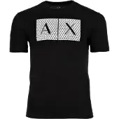 Armani Exchange for man. 8NZTCKZ8H4Z1200 Squares T-shirt black (S), Casual, Cotton, Short sleeve