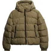 Superdry for woman. W5011996A Stanton Hooded Quilted Jacket green (S), Casual, Polyester