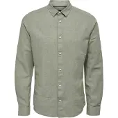 Only & Sons Onscaiden Life Ls Solid Linen Blend Noos - Green - L
