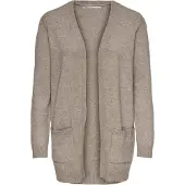 ONLY Onllesly L/S Open Cardigan Knt Noos - Brown - XS