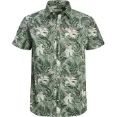 Jack & Jones Paita 'JJHawaii' kuusi / pastellinvihreä / valkoinen