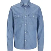 Jack & Jones Jjetravis Shirt Ls Noos - Blue - S