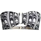 Malina Signature Gold Embellished Bandeau Bikini Top - Black - S