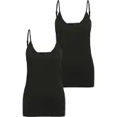 Vero Moda Vmmaxi My Soft V Singlet Jrs 2-Pack - Black - XS