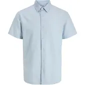 Jack & Jones Jjebreeze Linen Blend Shirt S/S Sn Mni - Blue - 104