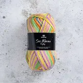Svarta Fåret Sox Merino 4-ply villasekoite100g Jellybean Row (018)