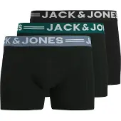 Jack & Jones Bokserishortsit 'Sense' vaaleansininen / tummanvihreä / musta / valkoinen