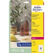 Avery Crystal clear labels (-20oC to +80oC)