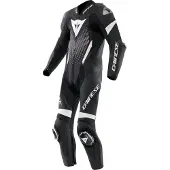 Dainese Laguna Seca 6 miehet 1-osainen nahkakombi Musta/Antrasiitti/Valkoinen Miehet, size 56