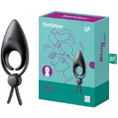 Satisfyer Sniper - vibraattori penisrengas - ladattava - musta