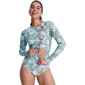 Roxy Beach Essentials Onesie Pt Pitkähihainen Lycra brownie hibiscus hype Koko S