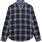 Superdry for man. M4011047A Blue Lumberjack Shirt (XL), Casual, Cotton, Long sleeve