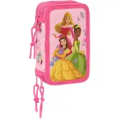 Disney Princess Täytetty Kolmilokeroinen Penaali 37 Osaa, Vaaleanpunainen