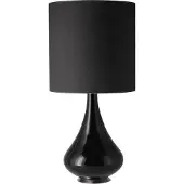 Flavia Lamps Renata-pöytävalaisin mustalla lampunjalalla Lino Negro M