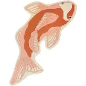Broste Copenhagen Koi matto 97 x 130 cm Pumpkin orange