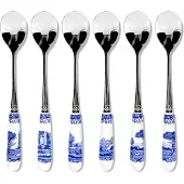 Spode Blue Italian -teelusikka 6-pakkaus Keramiikka-ruostumaton teräs
