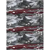 Arvidssons textil Fjällvandring vahaliina Harmaa-viininpunainen