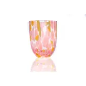 Anna Von Lipa Big Confetti juomalasi 25 cl Rosa - keltainen