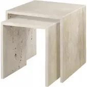 Blomus Varu sivupöytä 2 osaa Travertiini