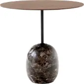 &tradition Lato LN9 -sivupöytä Walnut-Emparador marble