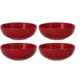 Scandi Living Dots aamiaiskulho 60 cl 4-pakkaus Punainen