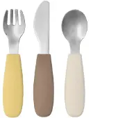 Scandi Living Dine silikoninen aterinsetti, 3 osaa Taupe