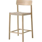 &tradition Betty TK12 Counter Chair baarituoli 65 cm Luonnonvärinen pellava-lakattu tammi