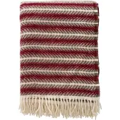 Klippan Yllefabrik Oscar villapeitto 130x200 cm Multi burgundy