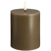 Moods & More LED pillar candle - Dark sand - 74x100 mm