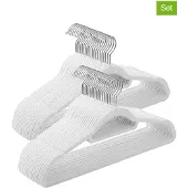 Hobby Hall Samettinen vaateripustin 43,5x0,6x22,5cm, valkoinen