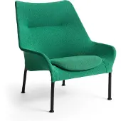 HAY O2 Lounge Chair nojatuoli Soft green-musta maalattu teräs