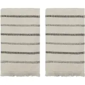 Meraki Towel, Mktrue, Off-White, Black - Cream - ONE SIZE