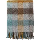 Klippan Yllefabrik Gotland villapeitto 130 x 200 cm Monivärinen-turkoosi