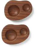Ferm Living Cairn munakuppi 2-pakkaus Dark brown