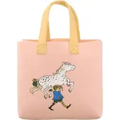 Muurla Pippi Tote Bag laukku 25x25 cm Pippi ja hevonen