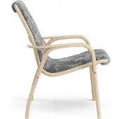 Swedese Laminett nojatuoli lakattu pyökki/lampaannahka Scandinavian Grey (harmaa)