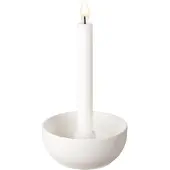 Scandi Living Valley kynttilänjalka Ø12 cm Valkoinen