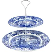Spode - Blue Italian 2-kerroksinen Kakkuvati 27 cm