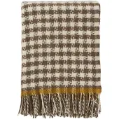 Klippan Yllefabrik Dogtooth villapeitto 130x200 cm Mutta