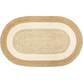 Dixie Elin striped ovaali juuttimatto 92x150 cm Natural