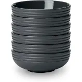 NJRD Lines-kulho Ø 16 cm, 6 kpl tummanharmaa