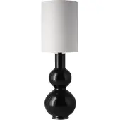 Flavia Lamps Augusta-pöytävalaisin mustalla lampunjalalla Babel Beige L