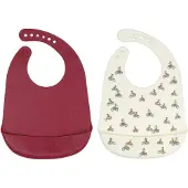 Rätt Start Lotta On Troublemaker Street, Bibs In Silicon, 2-Pack - Multi/patterned - ONE SIZE